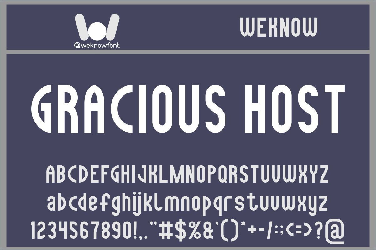 Gracious Host Font