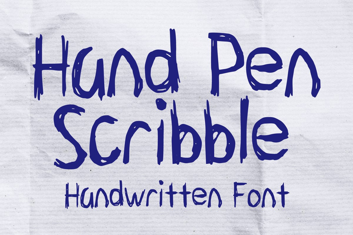 Hand Pen Scribble Font