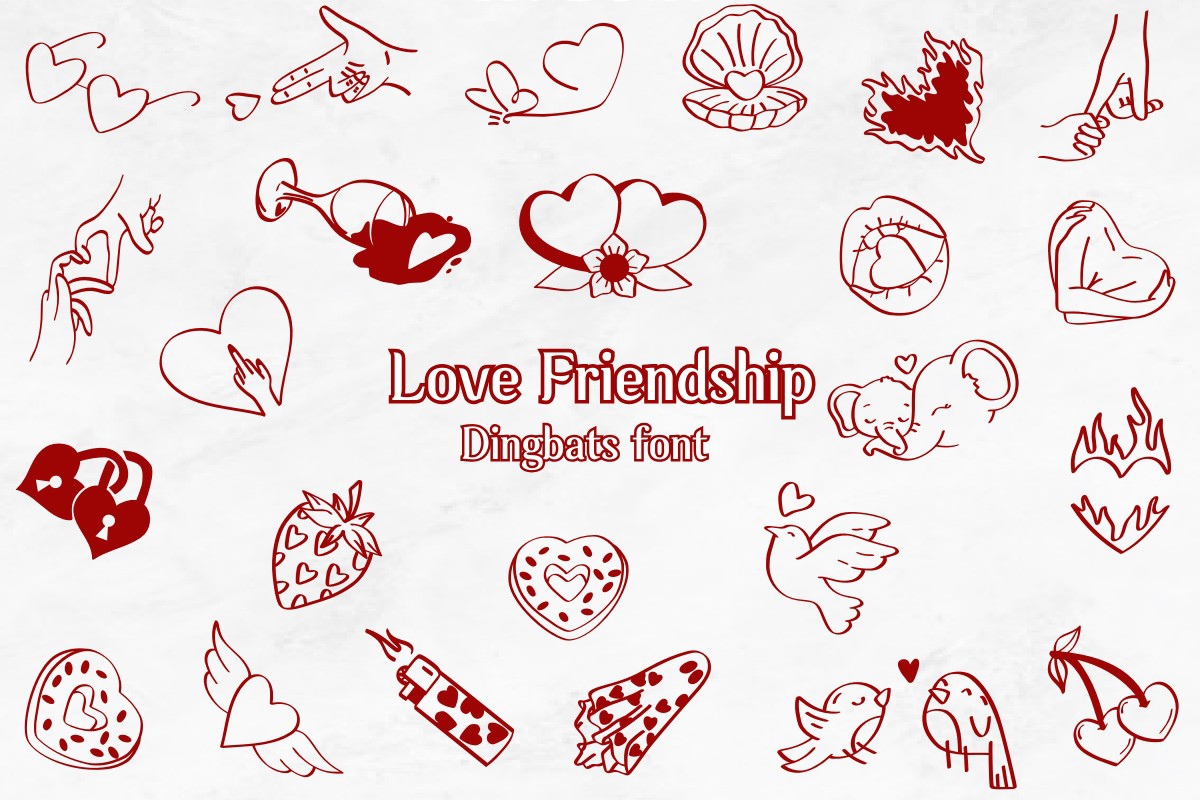 Love Friendship Font