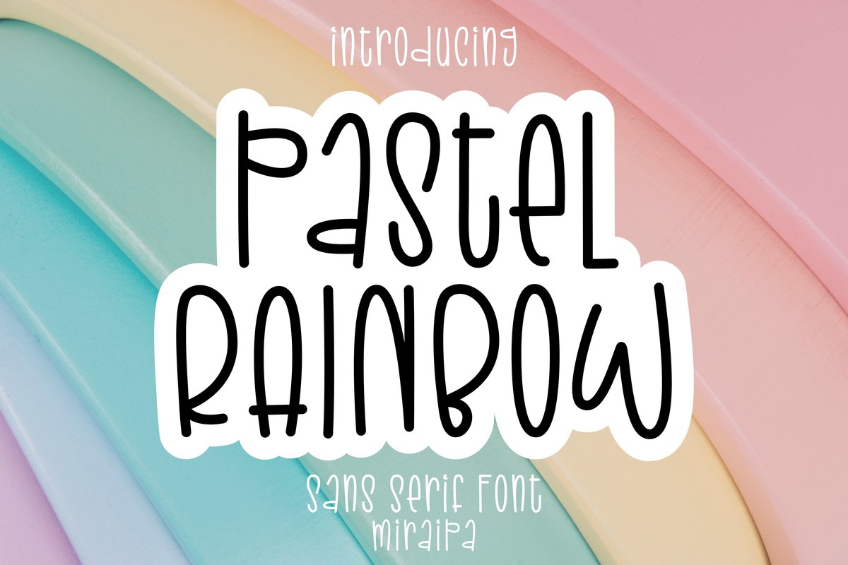 Pastel Rainbow Font