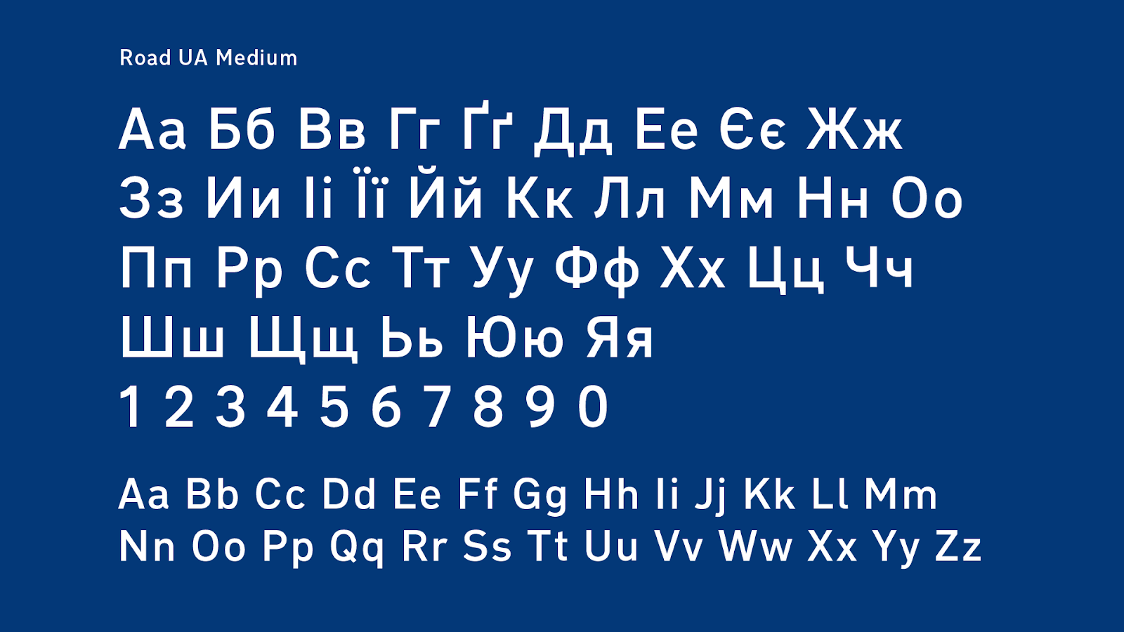 Road UA font preview image #3